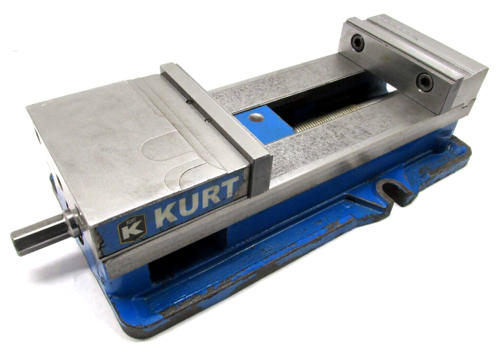 KURT ANGLOCK 6" MILLING MACHINE VISE w/ JAWS & HANDLE - #D688