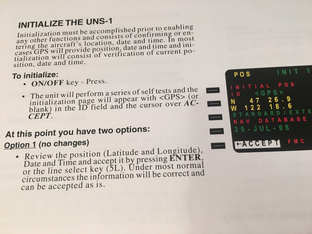 Universal Avionics UNS-1 Quick Start Guide