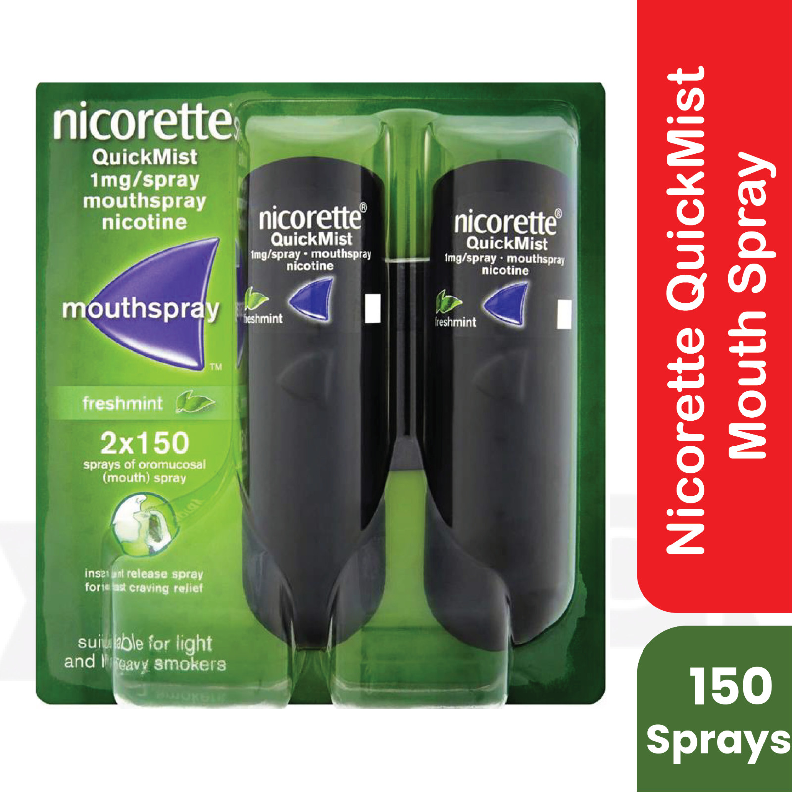 Nicorette Quickmist Duo, (2 x 150) sprays