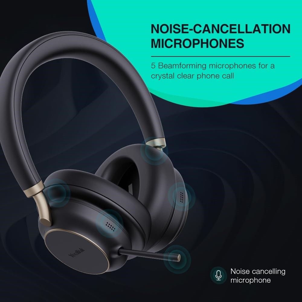 Yealink BH76 Plus Bluetooth Headset, Wireless Headset with Microphone for PC