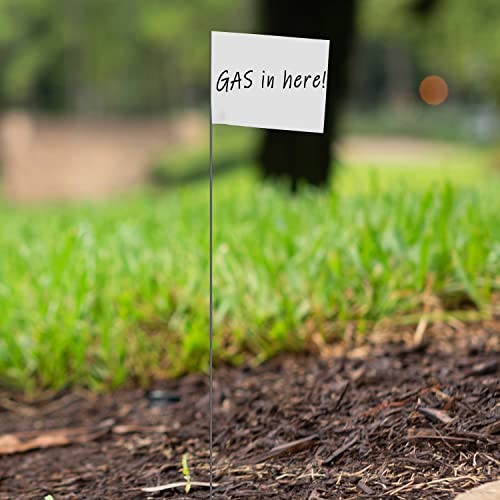 100Pack Marking Flags, Writable/15x4x5 Inch, Yard Flags for 100 Pack White