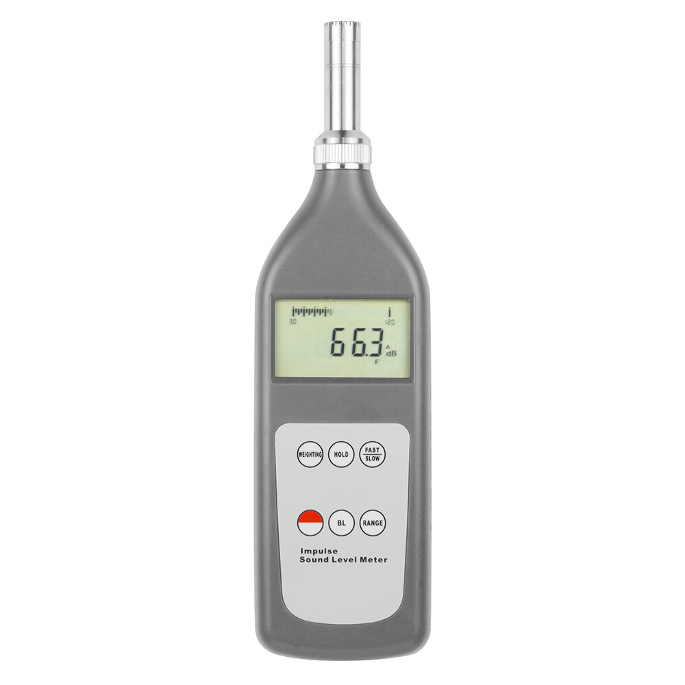 Impulse Decibel Reader Sound Level Meter Noise Meter with Range 25dB~130dB (A)