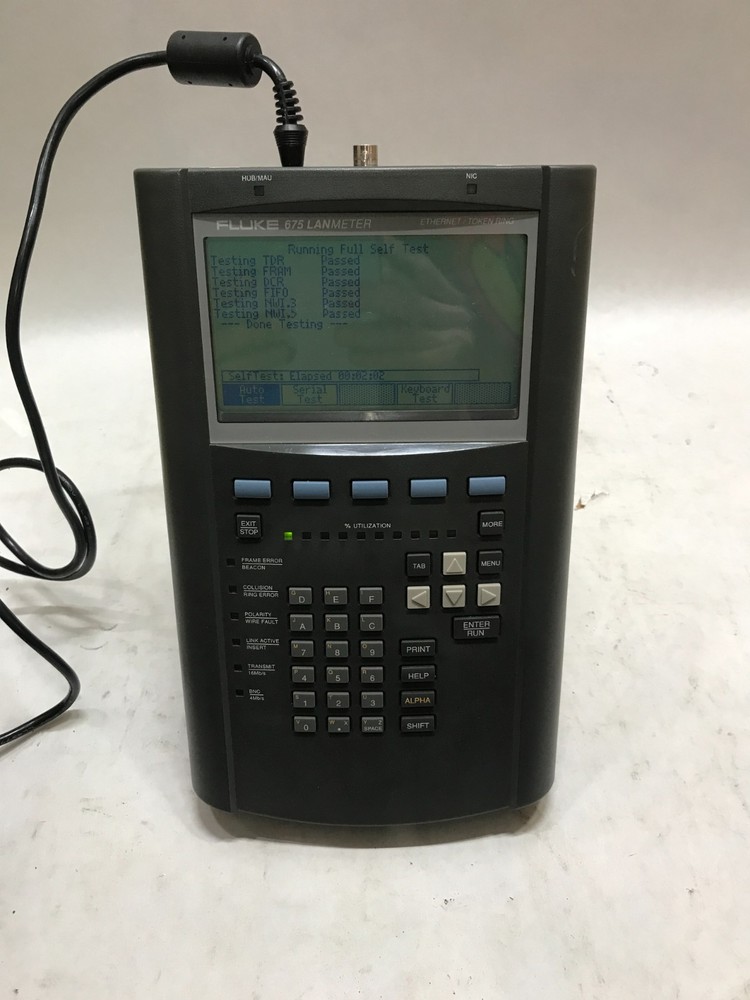 Fluke 675 LANmeter Portable Ethernet/Token Ring Network Tester Fully Tested - DW