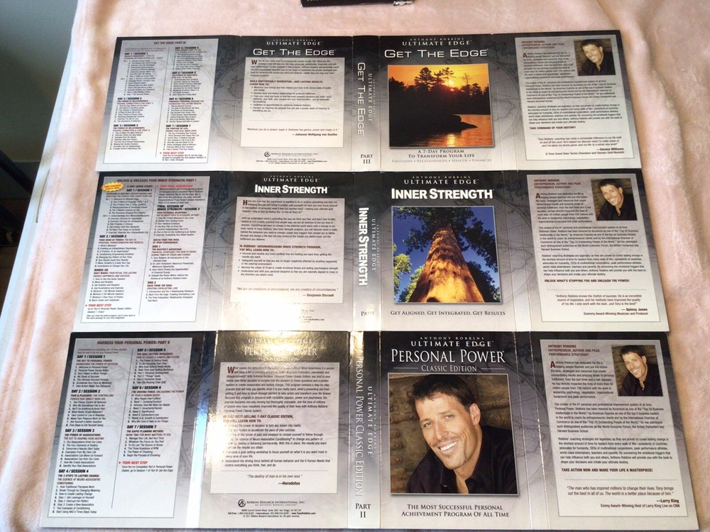 Anthony Tony Robbins ULTIMATE EDGE 3 Part System DVD CD Box Set