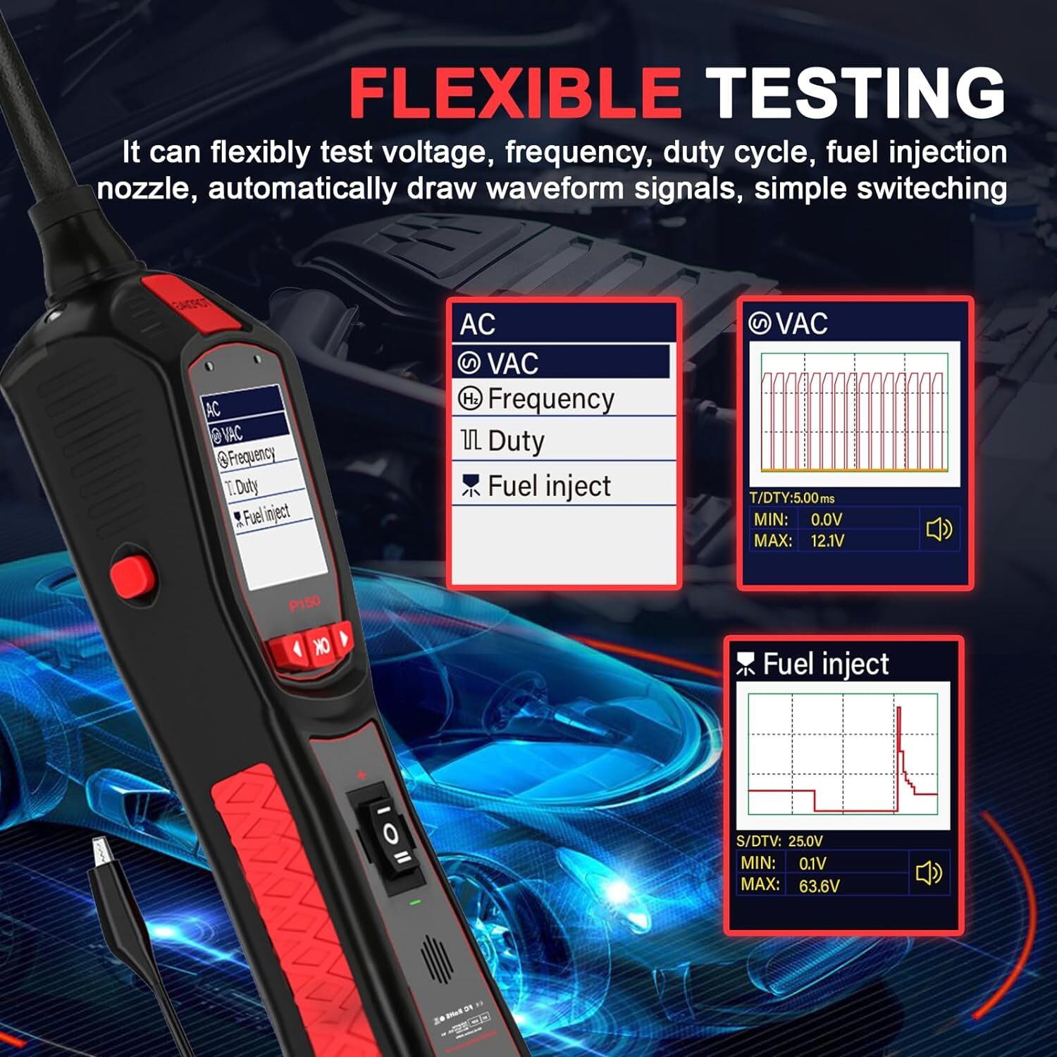 Topdiag P150 Automative Car Circuit Tester Power Probe Voltage Fuel Inject Test
