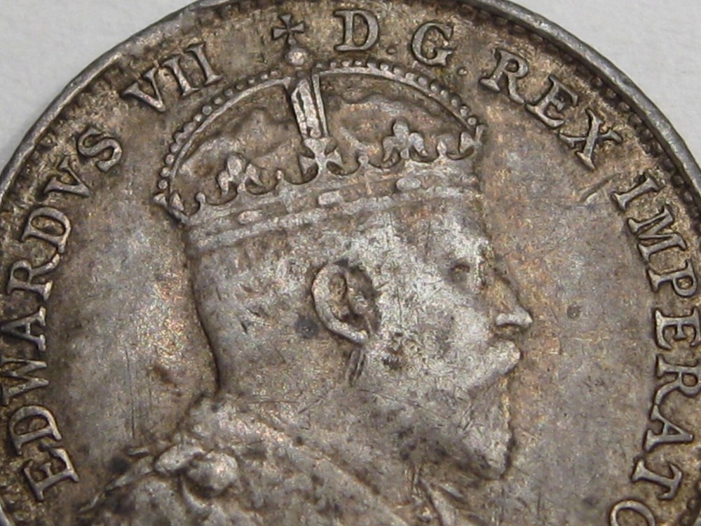 VF w/ Full Crown 1903 Five Cent 5¢ CANADA. #24