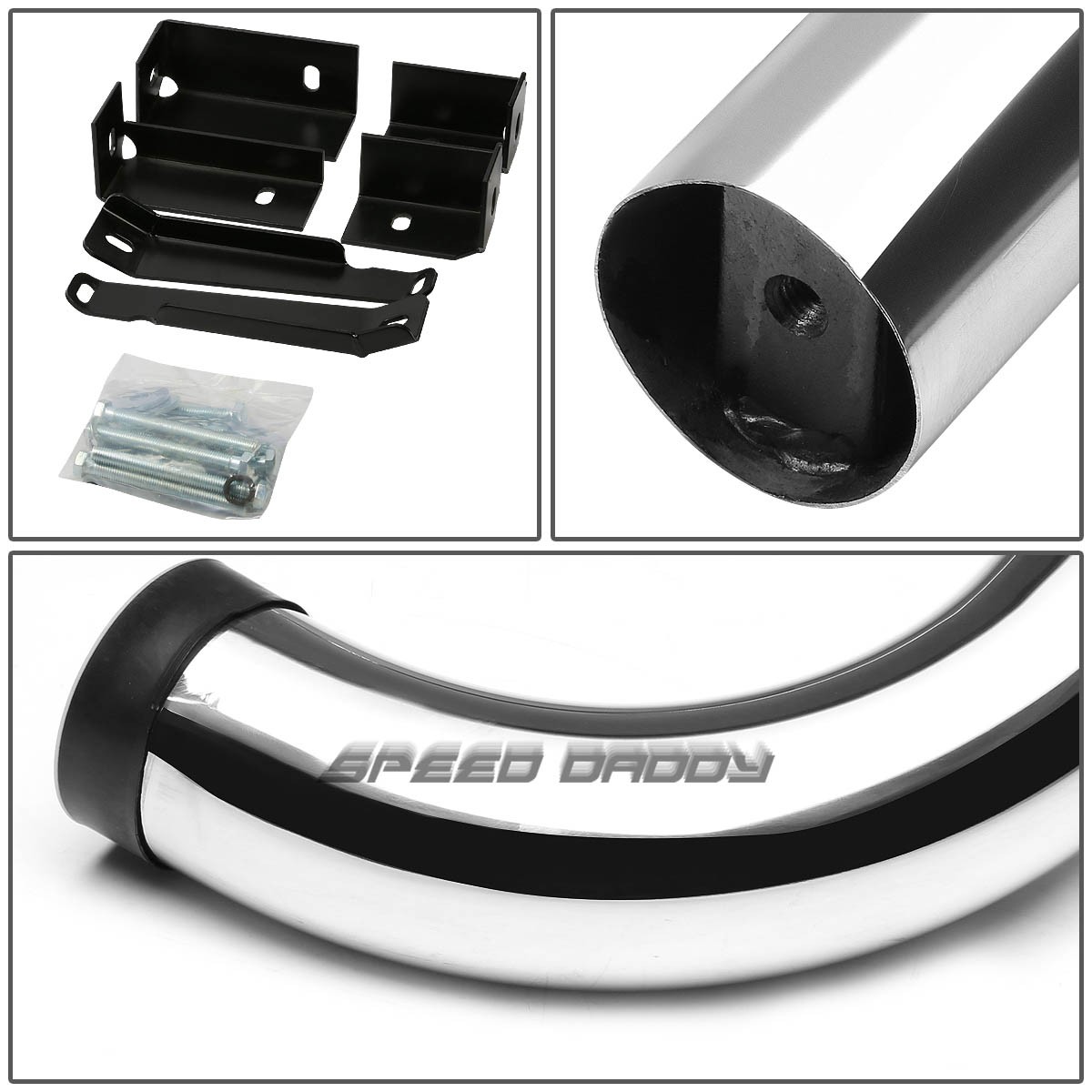 FOR 99-19 SILVERADO SIERRA EXT CAB CHROME SS 3" SIDE STEP NERF BAR RUNNING BOARD