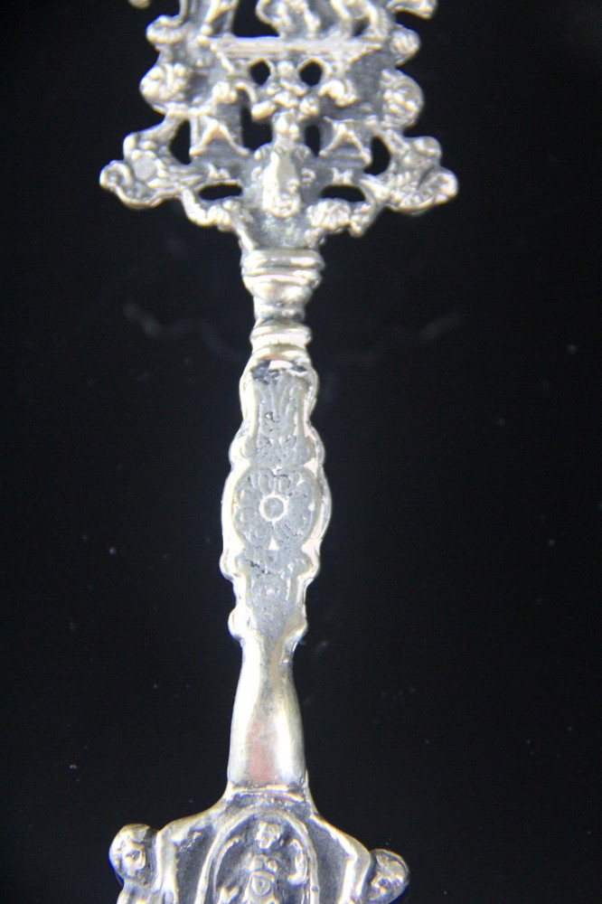 Antique Dutch 833 Silver Serving Fork