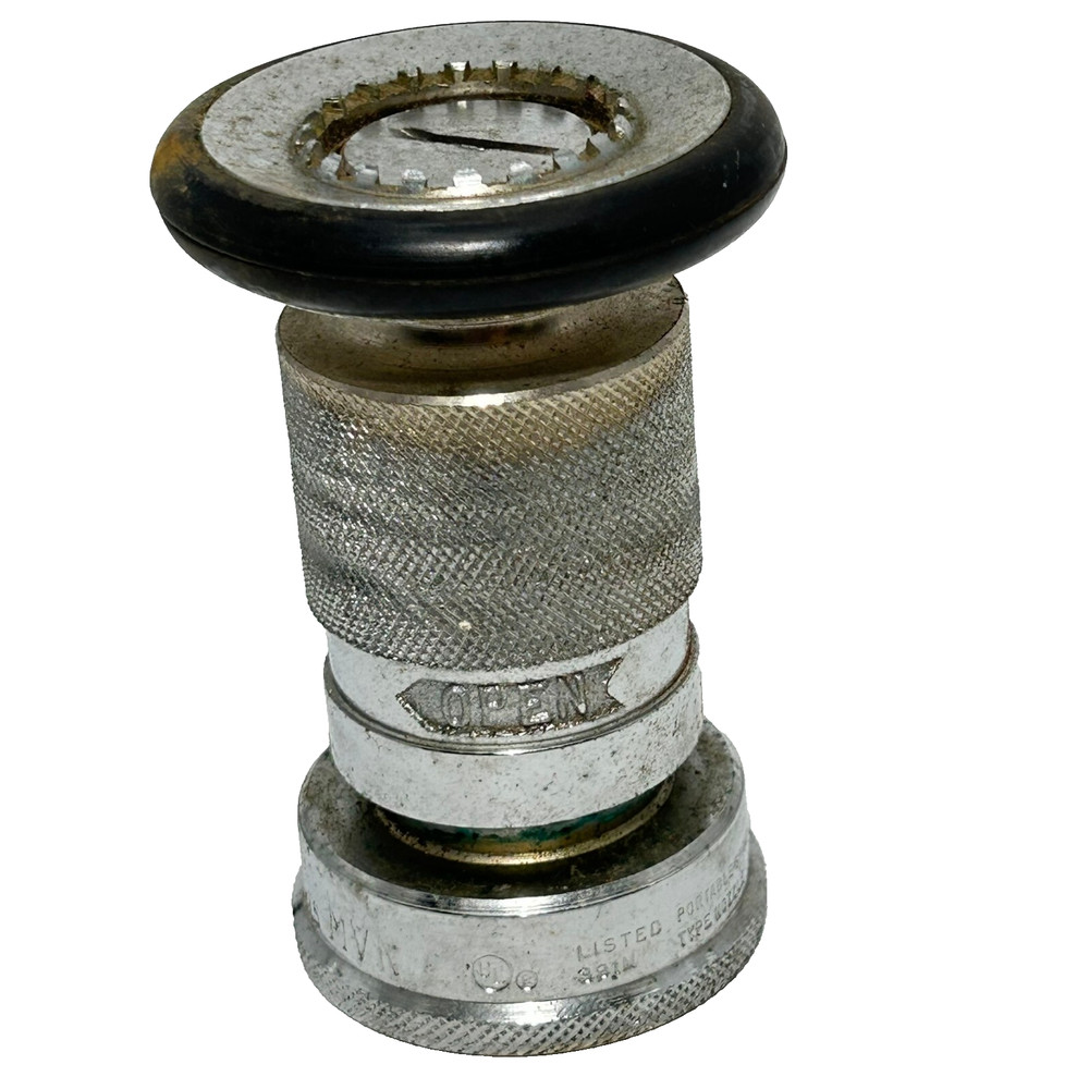 Vintage Fire Hose Adjustable Nozzle - Chrome Portable Spray