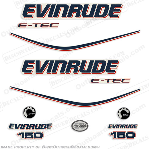 Fits Evinrude 150hp E-Tec Decal Kit