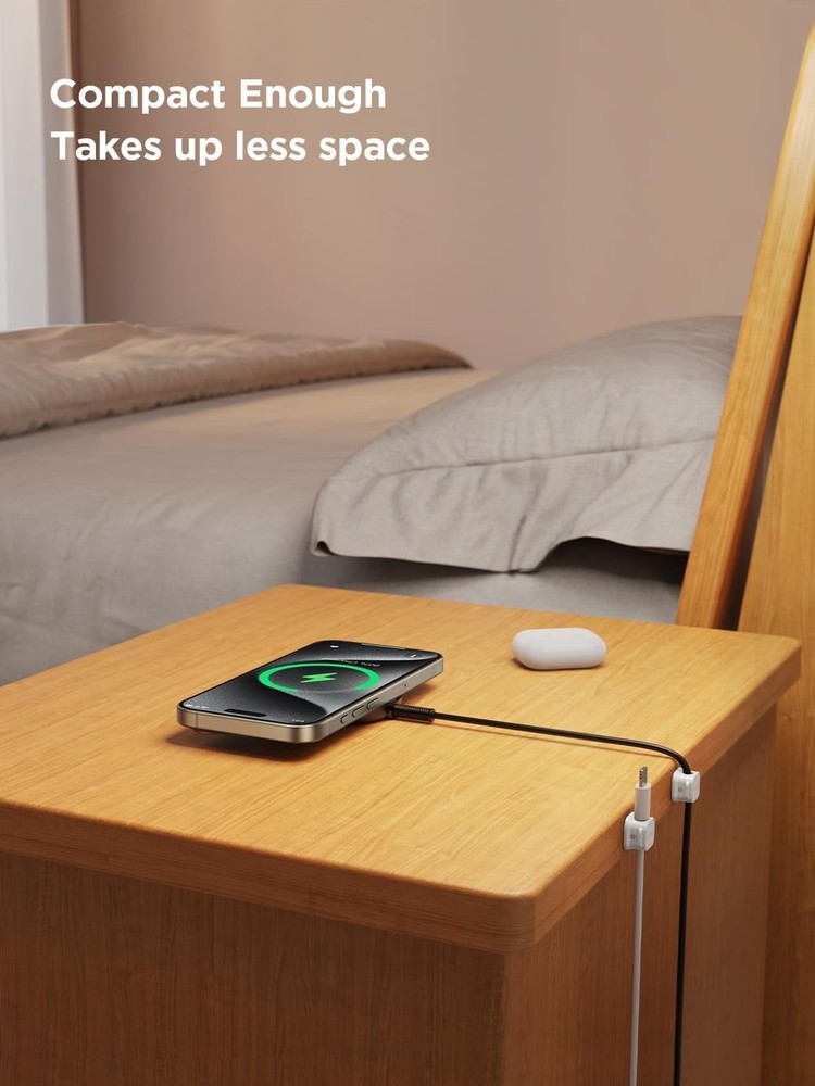 Space-Saving Magnetic Cable Clips - 12 Pack Adjustable Wire Management Solution