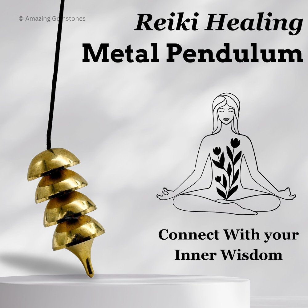 Gold Osiris Steel Copper Pendulum for Divination