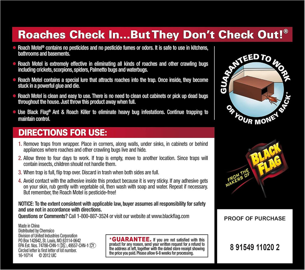 Black Flag Roach Motel Traps, 2-Count, 1-Pack