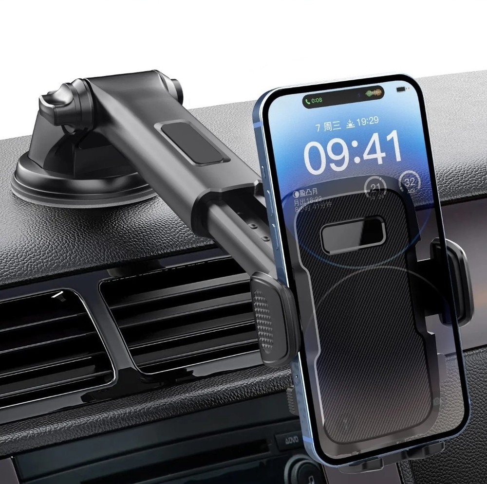 Car Phone Holder, Dashboard Windscreen Sturdy Suction Cup Mount, 360°Universal