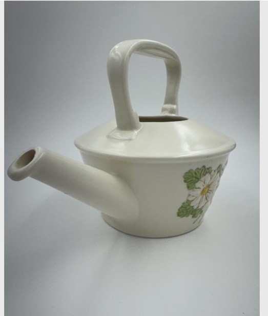 Vintage Ceramic Teapot With Daisy Design