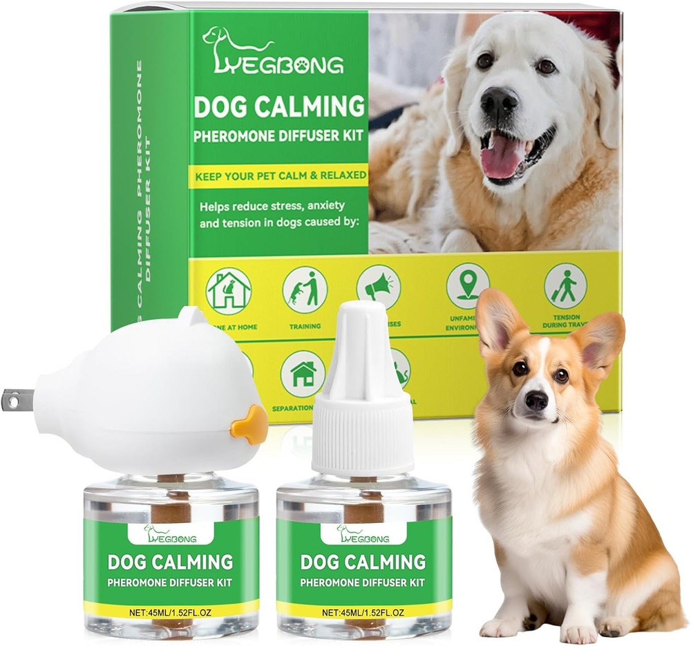 Dog Calming Diffuser Pheromone Dog Peeing Diffuser, 1 Plug In+ 1 Pack 45Ml Trial