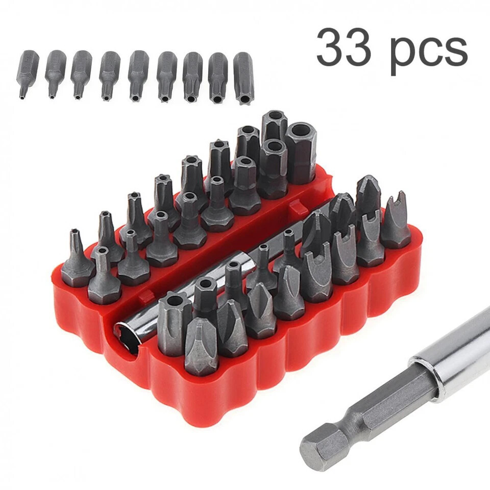 Set Tamper Tri Wing Screwdriver Proof Security Torq Hex Star Spanner Torx Bit 33