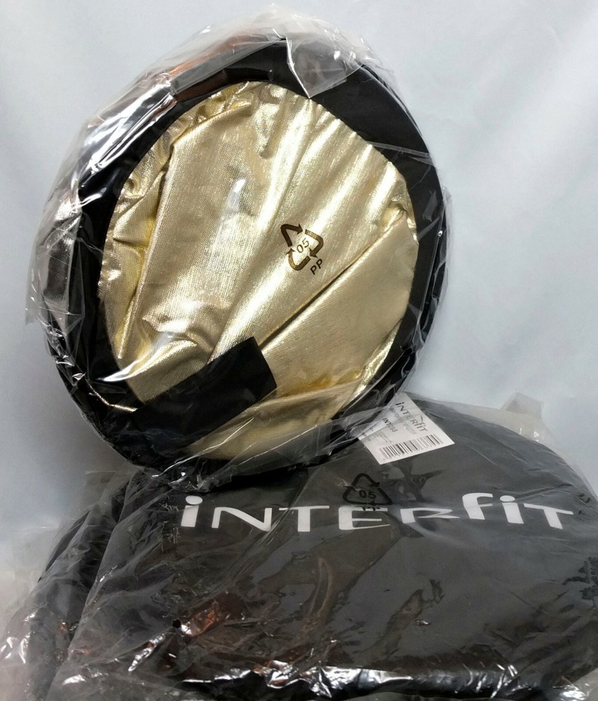 Interfit Silver Black Gold Octagonal 36" x 24" Reflector Light Modifier NEW NOS