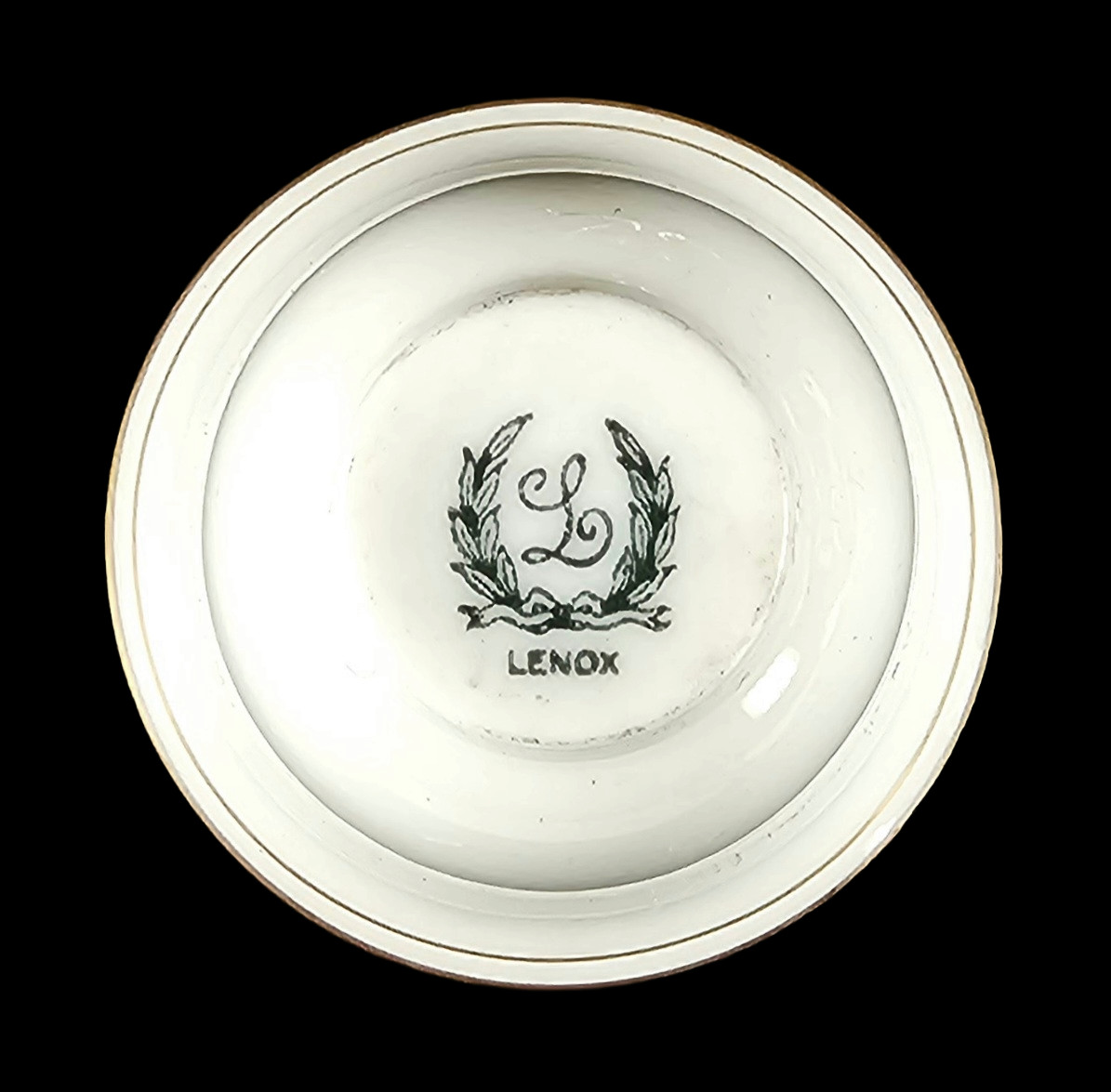 DEMITASSE STERLING CUP HOLDER & SAUCER w LENOX PORCELAIN CUP