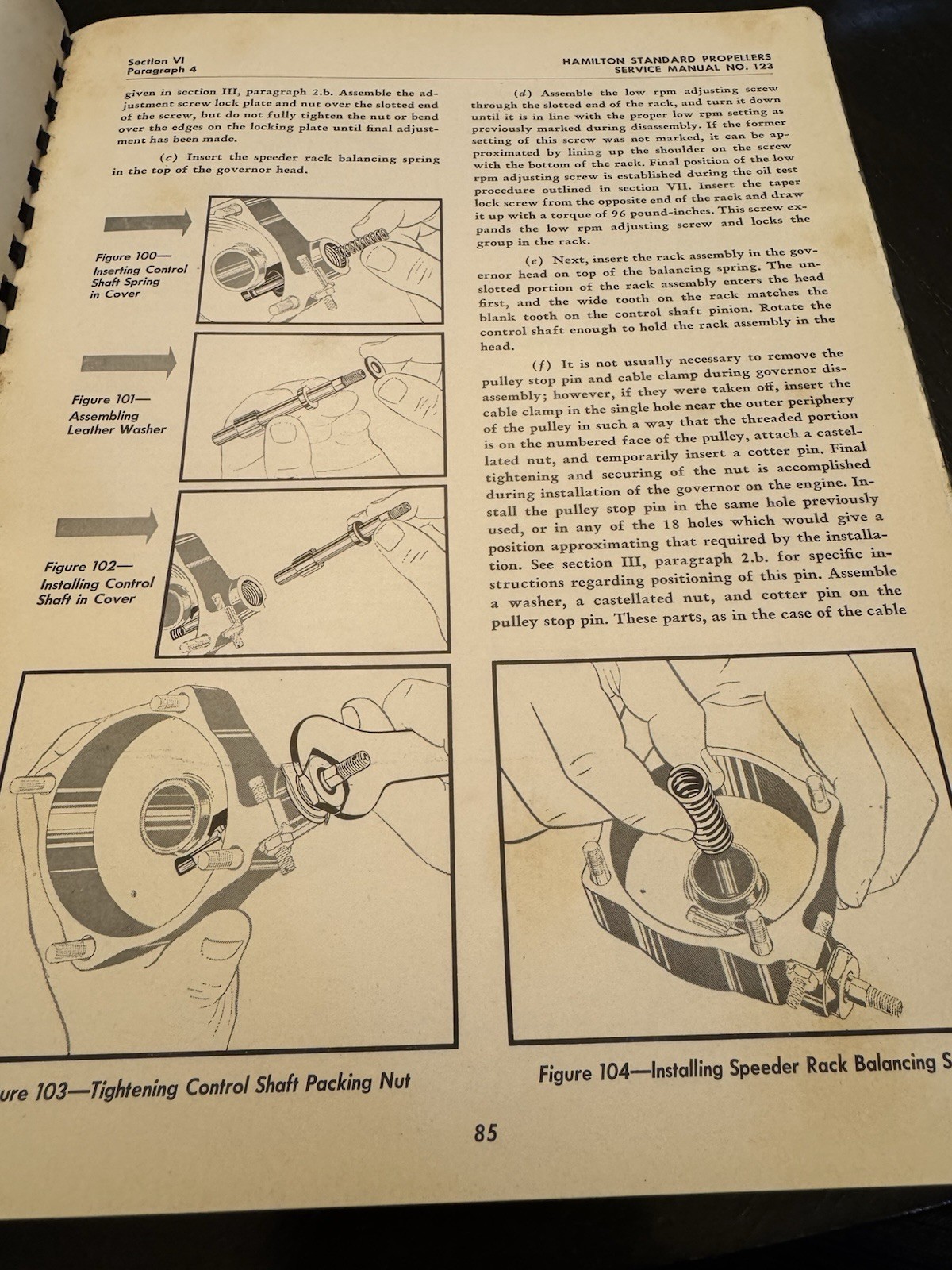 Hamilton Standard Propellers Service Manual 123 Hydromatic Feathering 1944