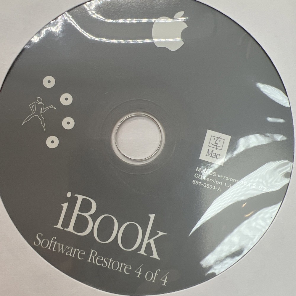 Apple iBook Install Disks Mac OS 10.1.2 + Software Restore + Hardware Test