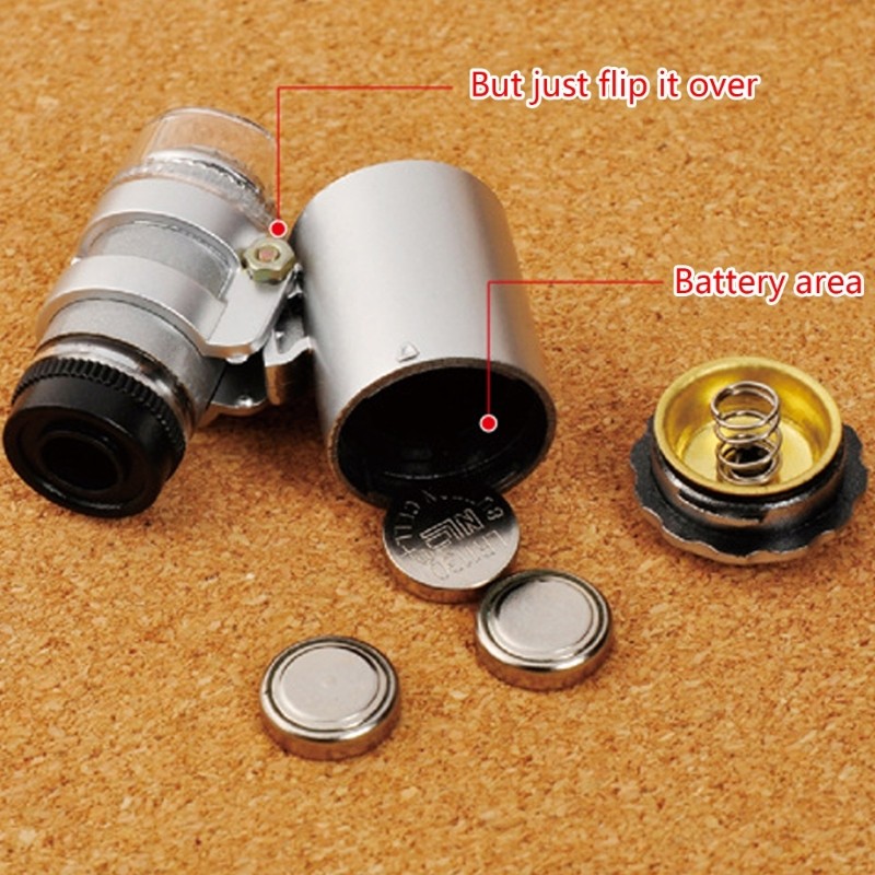 Portable Microscope with 60X Magnification Scratch-Resistant Lens for Hobbyists
