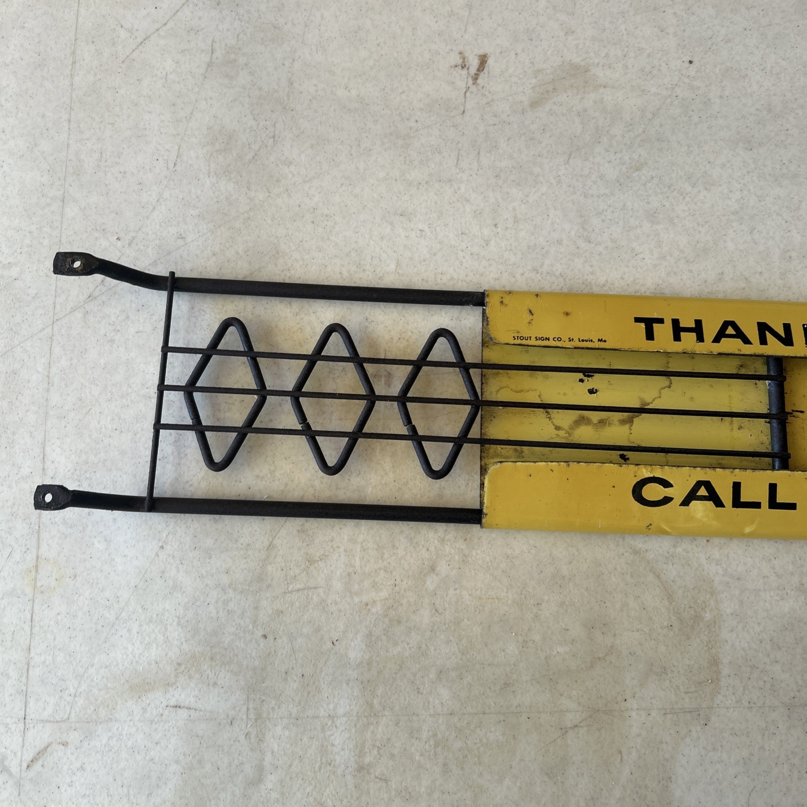 Vintage Have A Pepsi-Cola" Advertising Soda Screen Door Pull Push Bar Expandable