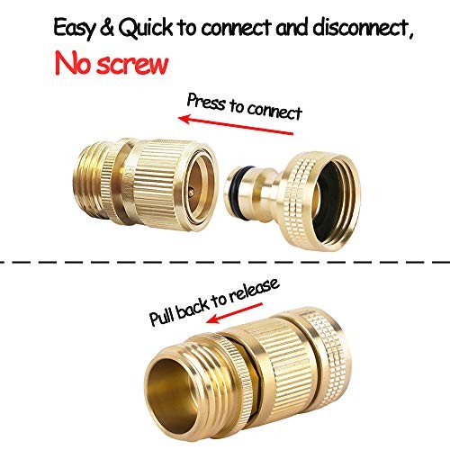 Garden Hose Quick Connect Solid Brass Quick Connector Garden Hose 2 Sets