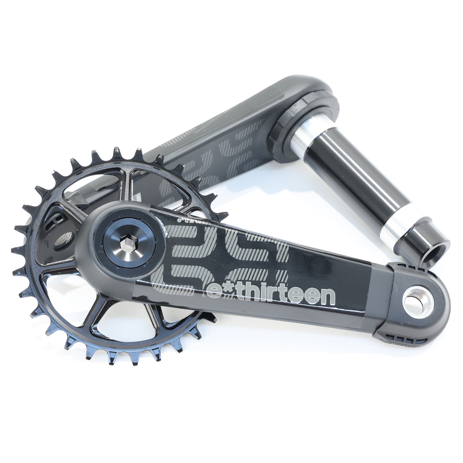 e*thirteen LG1 Race Carbon Crankset, 170mm x 73mm, 30mm Spindle, 30T, 55mm CL