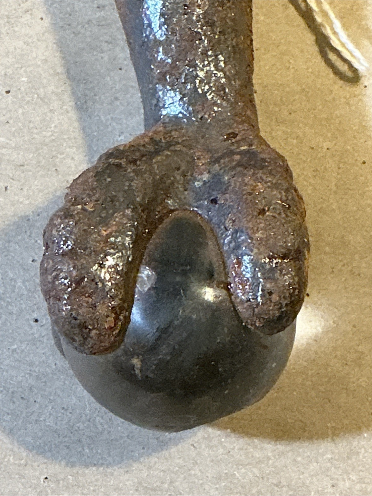 Set Of 4 Antique Cast Iron Glass Ball Table Feet Claw Feet As Is INV-AD60