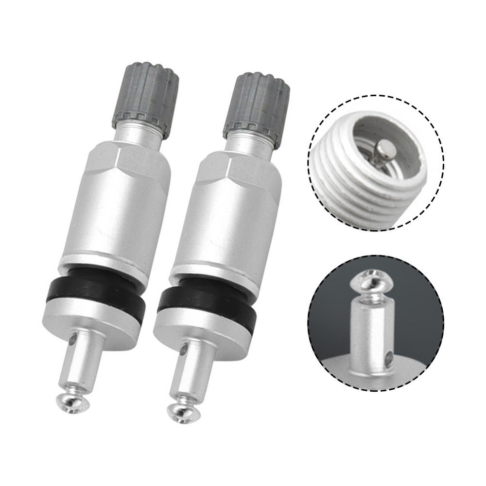 2pcs Aluminum Valves for TPMS Sensor Suitable for High/Low Temperatures