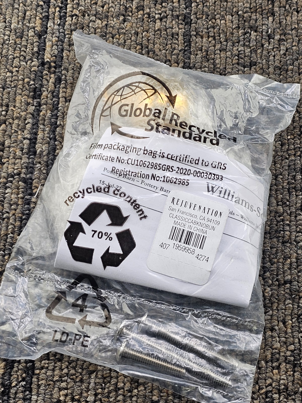 REJUVENATION: Classic Living Finish Ball Cabinet Knob Unlacquered Brass 1-1/14"