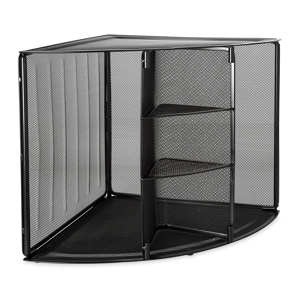 Mesh Collection Corner Desktop Shelf Black (62630)