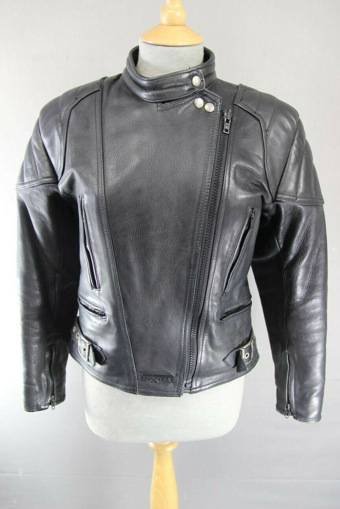 SUPERB QUALITY BLACK LEATHER SPORTEX A5 BIKER JACKET 36 INCH