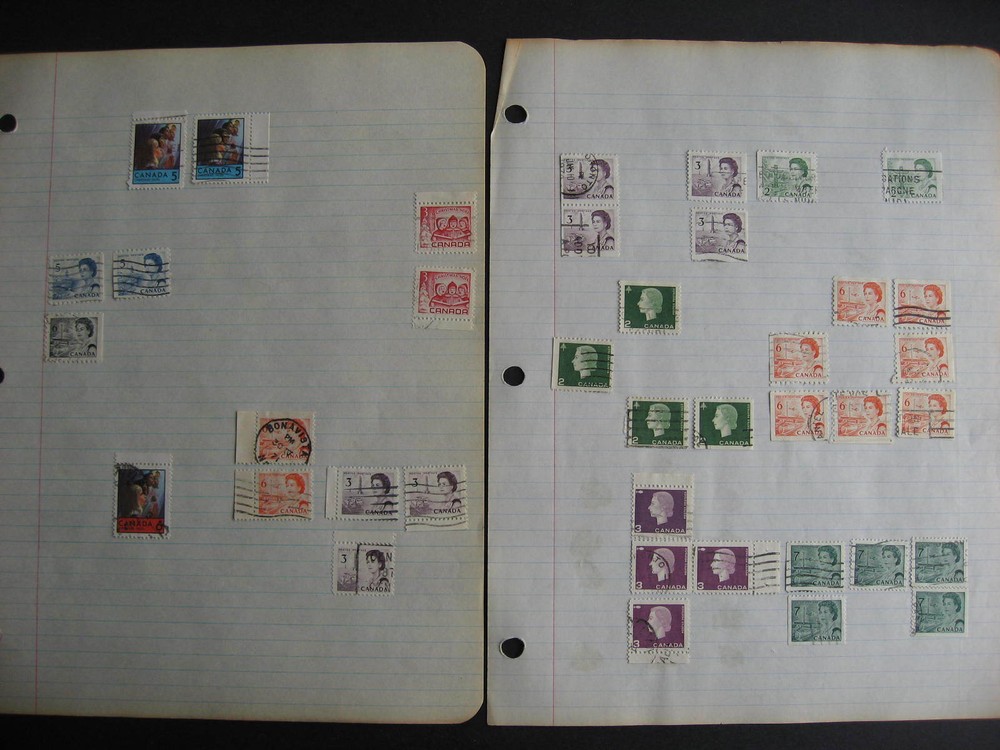 Canada 385 used stamps creating partial, full surrounds, interesting group!