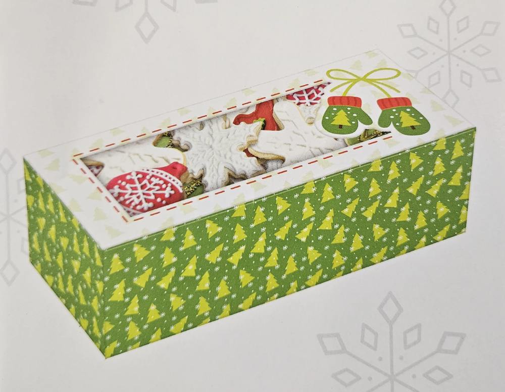 Holiday Cookie Boxes - 2 pack - Trees & Mittens