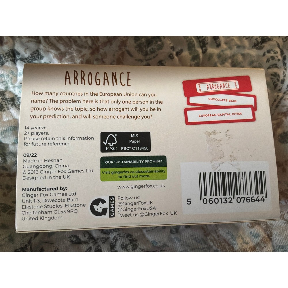 Arrogance matchbox game nip RARE