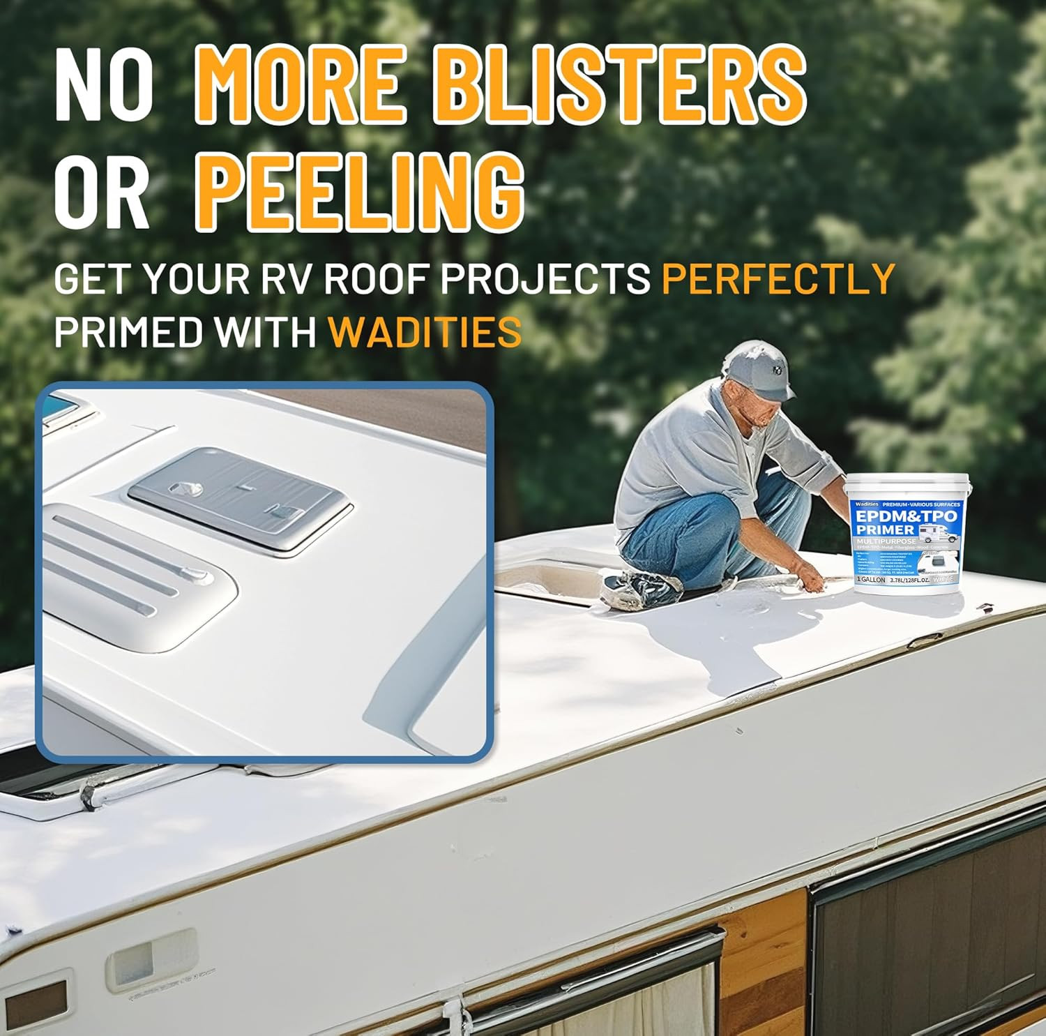 Premium EPDM & TPO Primer for RV Roofs - 1 Gallon, High Performance