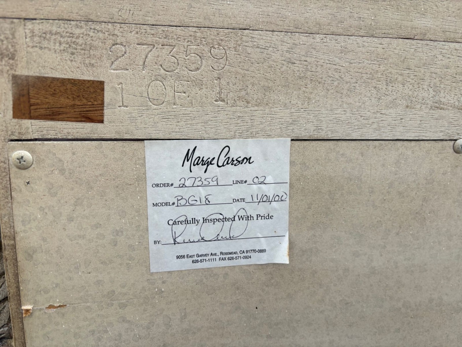 67503 Marge Carson Neoclassical High Chest in Distressed Cream Finish