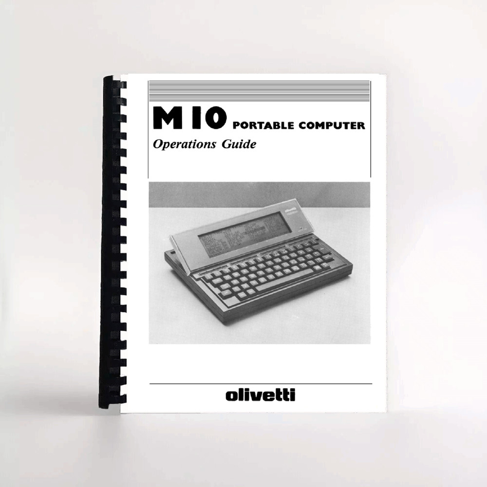Olivetti M10 Portable Computer Vintage Operation's Guide Manual