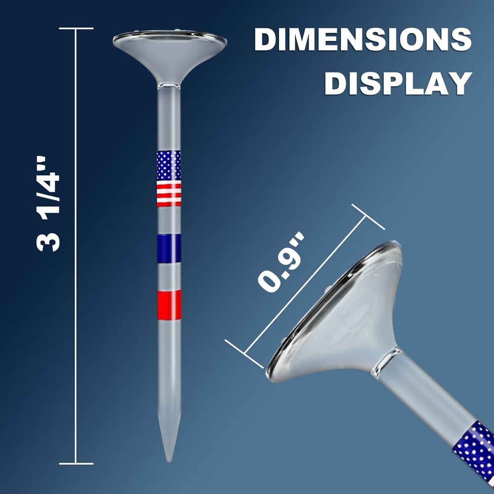Premium Golf Tees, 3 1/4'' Unbreakable Transparent Plastic plastid