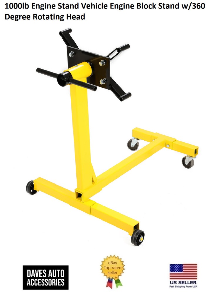 360 Degree Engine Stand Assembly 1000 Lbs Motor Hoist Dolly -High Quality
