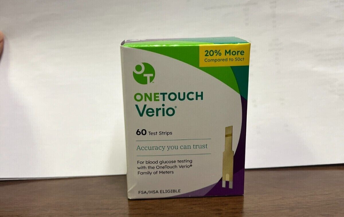 OneTouch Verio Blood Glucose Test Strips 60ct Strips Exp 04/2026+ Free Shipping