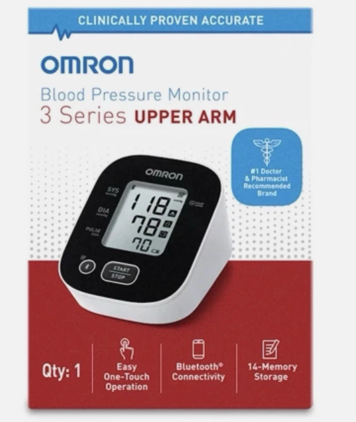 Omron 3 Series BP7150 Upper Arm Blood Pressure Monitor Automatic Digital NEW