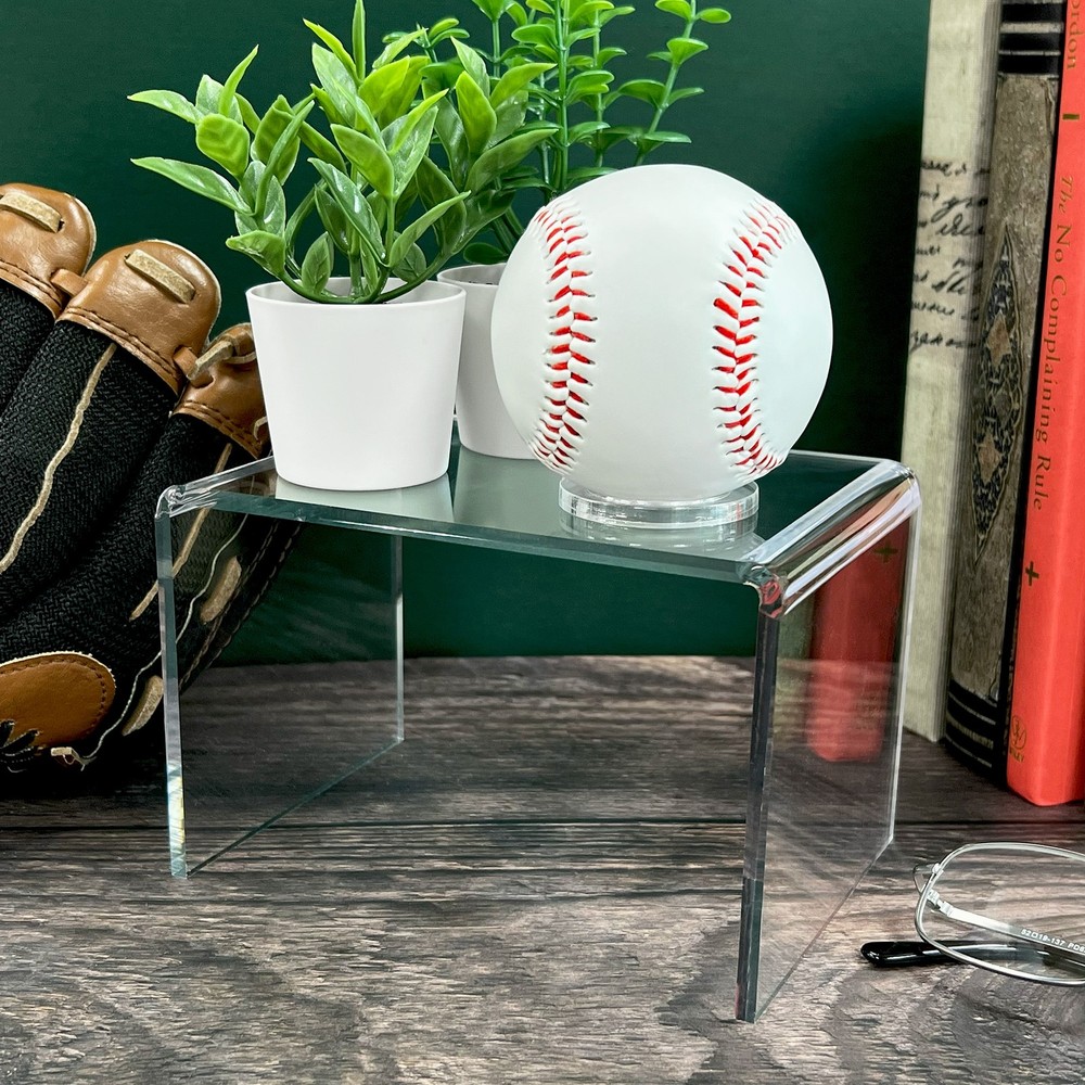 Plymor Clear Acrylic Rectangular Display Riser, 4" H x 6" W x 4" D (3/16" thick)