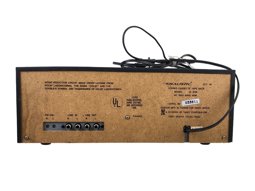 Realistic SCT-19 Stereo Cassette Deck Model 14-608