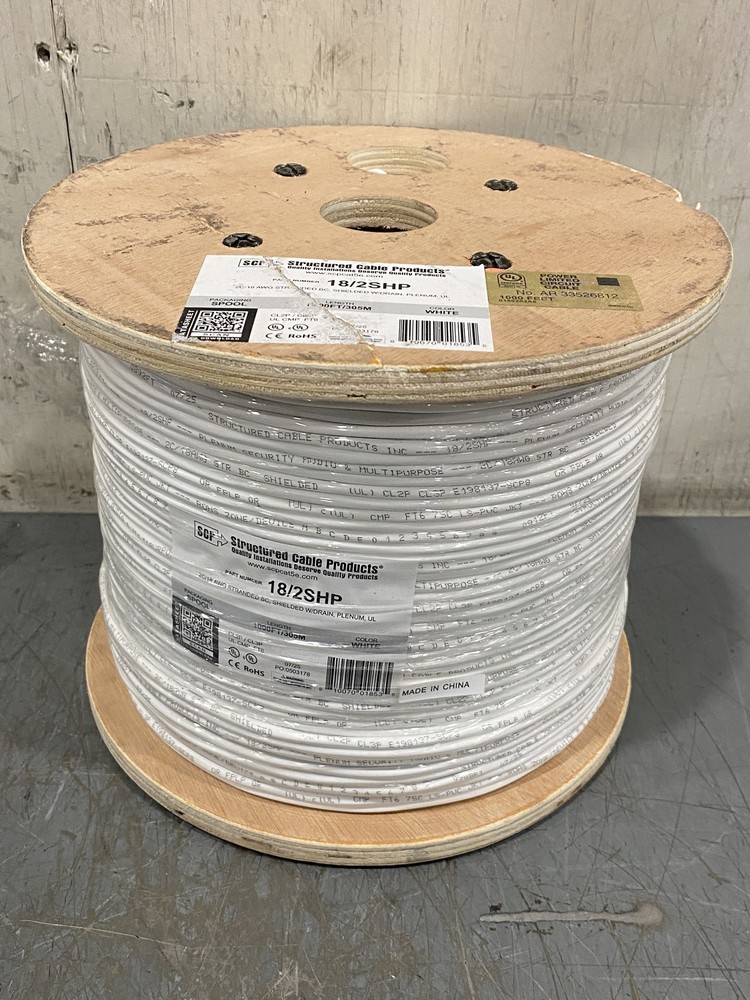 SCP 2C/18 AWG 1000' Stranded Shielded Cable