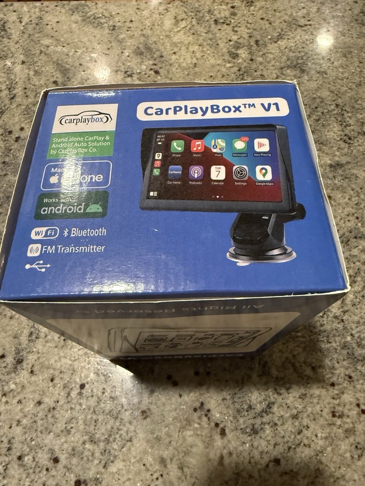 CarPlayBox V1 Compatible with Android, iPhone, Bluetooth, FM Transmitter