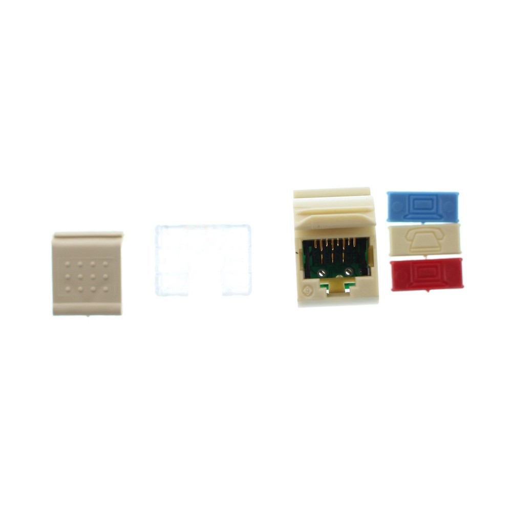 Siemon MX6-20 Max-Module Cat6 UTP Angled Data Jack Insert, Ivory