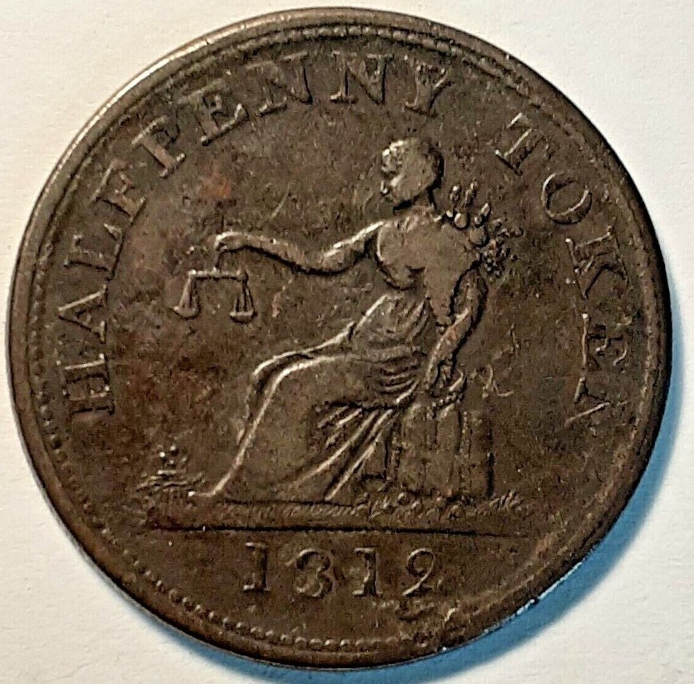 1812  HALF PENNY TOKEN  TIFFIN  LOWER CANADA